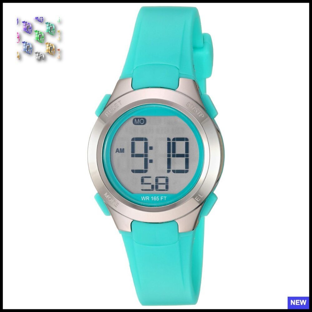 Digital Chronograph Watch Petite Resin Strap Minimal Sporty Everyday Wear